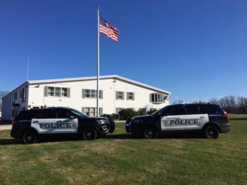 Newton NH PD Picture with 2 Cruisers