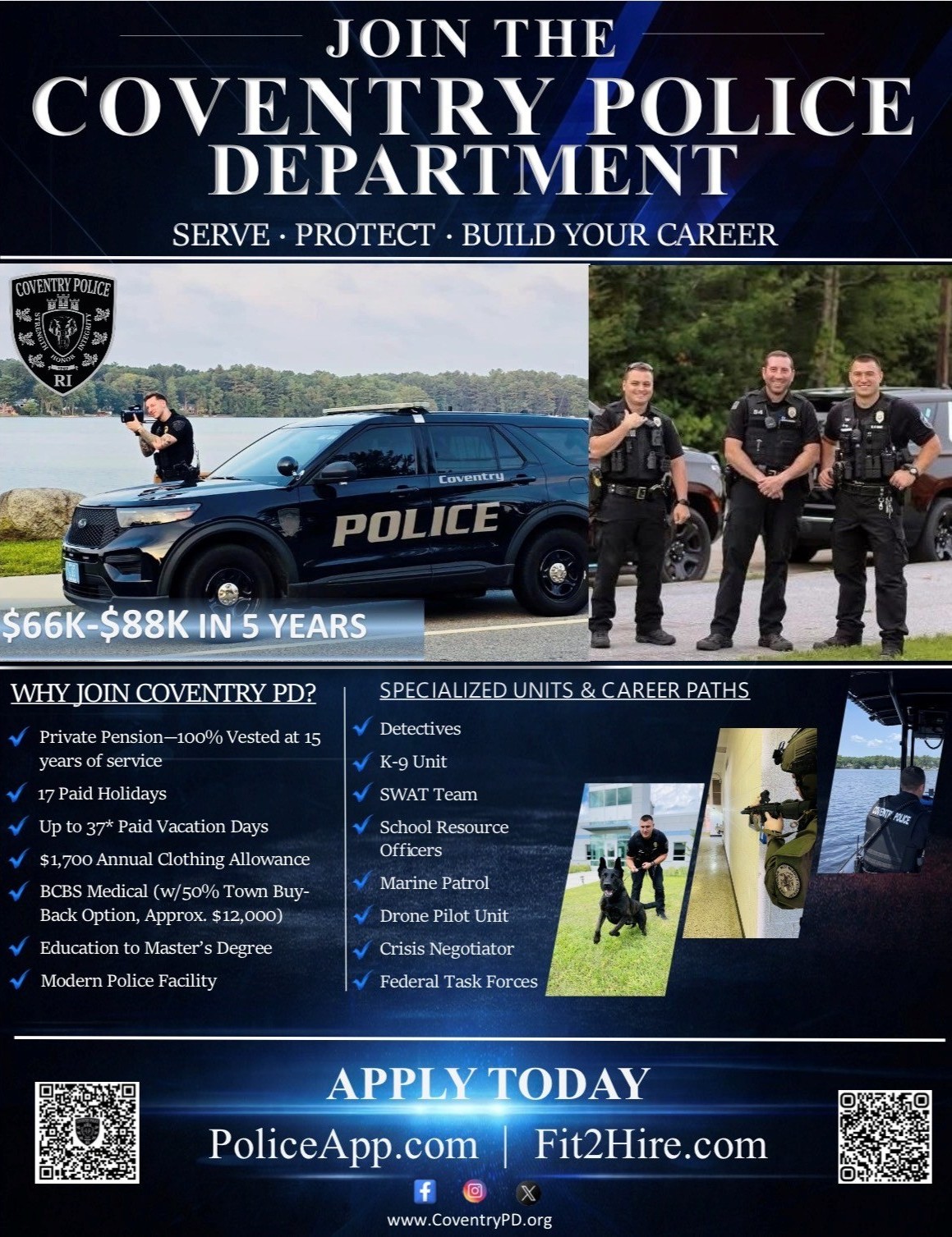 Coventry RI Police Department, RI Police Jobs
