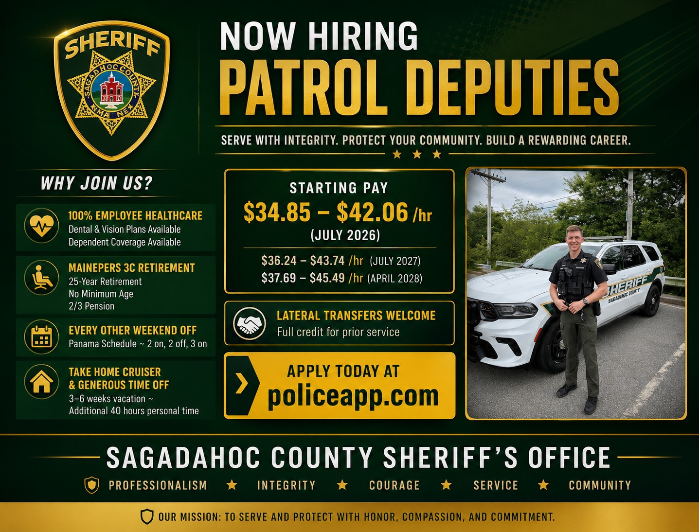 Sagadahoc County Sheriff's Office, ME Police Jobs